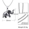 Personalisierte Silber Farbe Elefant Charm Anhänger Halskette Schmuck